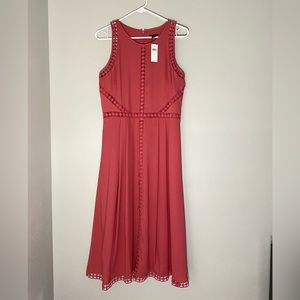 Anne Taylor coral midi dress